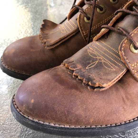 🚨B2G1 ARIAT Brown Leather Ankle Booties - Picture 3 of 12